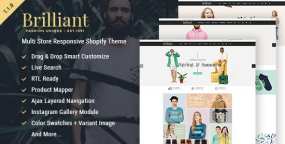 Brilliant多商店服装配饰跨境电商购物网站Shopify主题 1.1.0