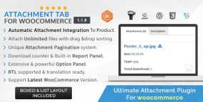 Attachment Tab汉化版V1.2.4 产品附件选项卡Woocommerce插件