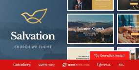 Salvation教堂和宗教布道活动网站WordPress主题