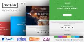 Gather活动会议举办落地页网站WordPress主题3.0.6