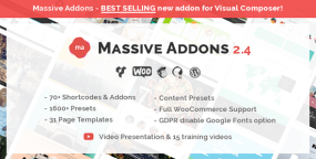Massive Addons页面编辑扩展元素集WPBakery插件2.4.8.1