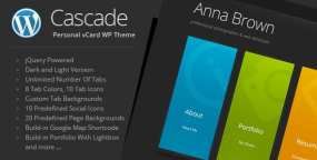 Cascade极简约响应式个人名片WordPress主题V8.2
