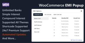 自定义EMI选项WooCommerce EMI Popup破解版V1.6.0
