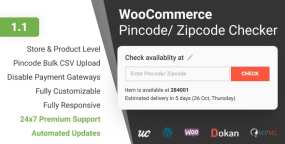 WooCommerce Pincode/ Zipcode Checker破解版V3.0.3