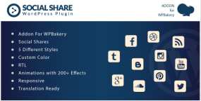 Social Share社交网站分享页面元素WPBakery插件V1.0
