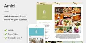 Amici灵活且响应迅速餐厅咖啡馆WordPress主题V1.1.3