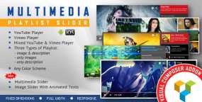 MediaSlider多媒体播放列表滑块WPBakery扩展组件V2.1