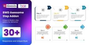 BWD Attractive Step分步操作描述元素Elementor组件V1.0