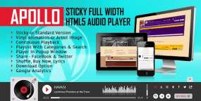 Apollo粘滞全宽HTML5音频播放器WordPress插件V3.5.2