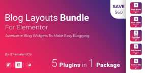 Blog Layouts含6风格博客布局小工具集Elementor组件1.7.0