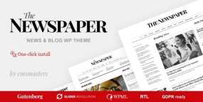 The Newspaper黑白复古风新闻期刊杂志网WordPress主题