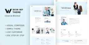 WON创意极简多用途企业建站WordPress主题