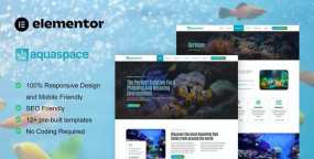 Aquaspace水族馆和水族造景服务网站Elementor模板
