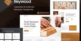 Reywood木匠木工和家具制作企业网站Elementor模板