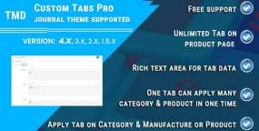 Custom Tab Pro自定义产品内页选项卡OpenCart插件V1.1