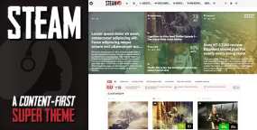 WordPress主题Steam 1.14 Retina评论社论杂志网站