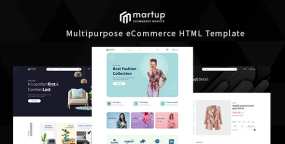 HTML5模板Martup 1.0 时尚优雅Bootstrap 5电子商务网站模板