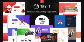 HTML5模板Tryit 1.3 产品促销和新品发布推介落地页网站模板