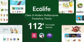 Ecolife破解版_Prestashop有机食品销售商城主题 支持PS8.0