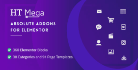 HT Mega Pro汉化版_含360个页面编辑块Elementor组件