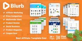 Blurb产品比价/产品点评/多商户优惠券联盟营销网站HTML5模板