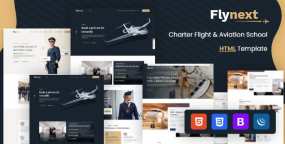 Flynext私人航空公司包机服务HTML5网站模板V1.2