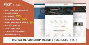 Fixit手机和电脑维修中心HTML5网站模板V1.0.4