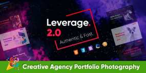 Leverage创意摄影设计和营销机构HTML5网站模板V2.1.3