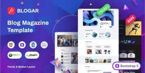Blogar响应式新闻机构和商业杂志HTML5网站模板V1.3.0