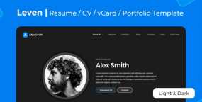 Leven个人在线名片简历HTML5网站模板V1.0