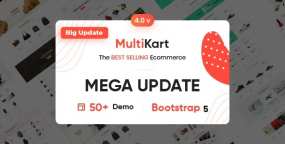 Multikart含50组演示电子商务网站HTML模板V4.0 带后台|邮件|发票模板
