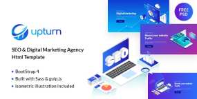 Upturn数字营销和SEO服务机构HTML5网站模板V1.0