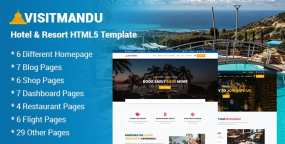 Visitmandu酒店度假村HTML5网站模板V1.0