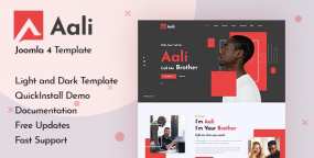 Joomla主题Aali 1.1 个人简历和作品集展示Joomla 3 & 4模板