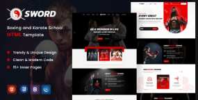 SWORD混合拳击和武术培训机构HTML5网站模板V1.1