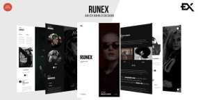 Runex响应式单页摄影艺术作品集HTML5网站模板V1.3