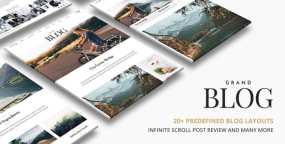 WordPress主题Grand Blog 3.1 含20布局极简博客网站模板