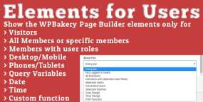 Elements for Users内容访问权限控制WPBakery组件V1.5.6