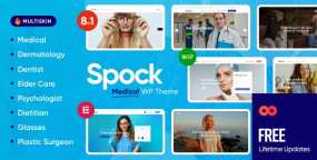 Spock(v1.17)医疗护理和整容机构WordPress网站模板