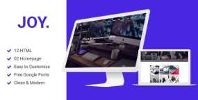 Joy创意设计机构和单页HTML5和Sass模板