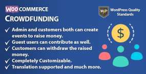 WooCommerce Crowdfunding(v1.1.0)活动和项目众筹系统插件