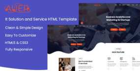 Auer创意设计和IT服务方案网站HTML5模板1.1