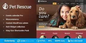 Petscue WordPress主题_宠物收容救助网站模板