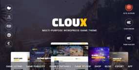 Cloux游戏开发商和游戏宣传点评网站WordPress主题V1.1.3版