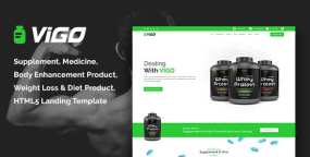 VIGO减肥产品和营养保健品落地页网站HTML5模板V1.0版