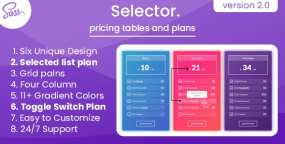 Selector定价表和价格计划CSS代码模板V2.0版