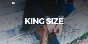 King Size全屏背景设计作品集HTML5网站模板V1.4版