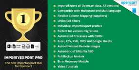 Import/Export PRO全功能产品数据导入导出器OpenCart插件V9.3.7