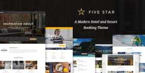 WordPress主题FiveStar酒店和度假村预订系统网站模板