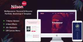 Nilson多用途个人简历和作品推介HTML5模板